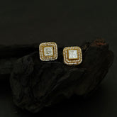 Earring Eartops 251 MOZONITE GOLDEN