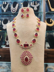 NECKLACE Jyotika Necklace GOLDEN STONE RUBY