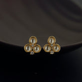 Earring Eartops 243 MOZONITE GOLDEN