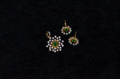 PENDANT SET / LOCKETS PS031 DIAMOND EMERALD