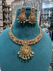 NECKLACE NK417 NAKSHI ANTQIUE MULTI COLOR