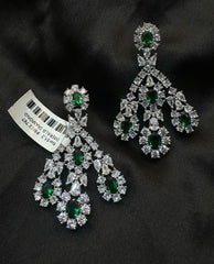Earring ER096 DIAMOND EMERALD