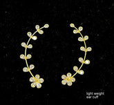 Earring Earcuff 006 GOLDEN STONE GOLDEN