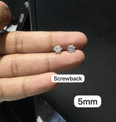 Earring Solitare eartops5mm DIAMOND GOLDEN