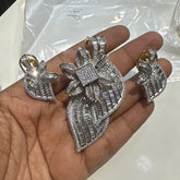 PENDANT SET / LOCKETS Pendant set 259 DIAMOND DUAL PLATING DIAMOND LOOK