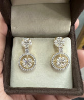 Earring eartops 138 DIAMOND DUAL PLATING DIAMOND LOOK
