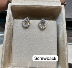 Earring eartops 084 DIAMOND WHITE