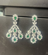 Earring ER096 DIAMOND EMERALD