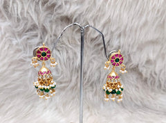 JADAU Mini jhumka 068 JADAU MULTI COLOR