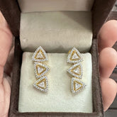 Earring eartops 134 DIAMOND DUAL PLATING DIAMOND LOOK