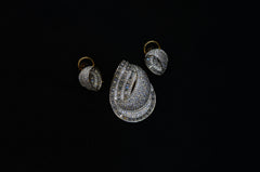 PENDANT SET / LOCKETS Pendant 254 DIAMOND DUAL PLATING DIAMOND LOOK