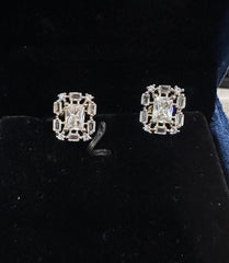 Earring eartops 137 DIAMOND DUAL PLATING DIAMOND LOOK