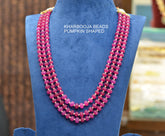 BEADS MALA AND CHAINS Pumpkin mala 001 MINT PINK 20-21 Inch