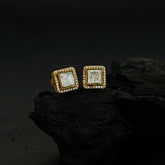 Earring Eartops 250 MOZONITE GOLDEN