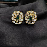 Earring Eartops 208 MOZONITE EMERALD
