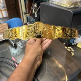 VADDANAM Floral Kids size round brass - KI NAKSHI ANTQIUE GOLDEN