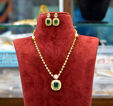 NECKLACE necklace 802 GOLDEN STONE EMERALD