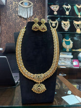 NECKLACE long CZ kasul mala 001 - CZA001 NAKSHI AD STONE MULTI COLOR