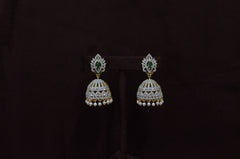 Earring ER040 DIAMOND EMERALD