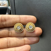 Earring Eartops 101 MOZONITE WHITE