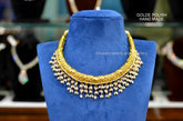 NECKLACE NAKSHI HAND MADE HASLI NAKSHI ANTQIUE GOLDEN