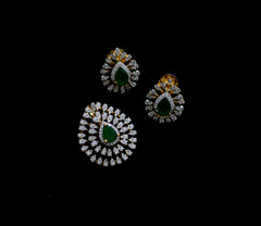 PENDANT SET / LOCKETS Pendant set 156 DIAMOND EMERALD