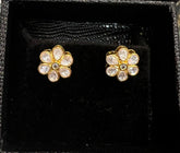 Earring Eartops 101 MOZONITE WHITE