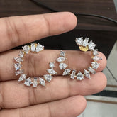 Earring eartops 139 DIAMOND DUAL PLATING DIAMOND LOOK