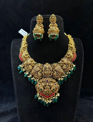 NECKLACE necklace 077 NAKSHI ANTQIUE EMERALD