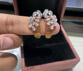 Earring J Tops 001 DIAMOND DUAL PLATING DIAMOND LOOK