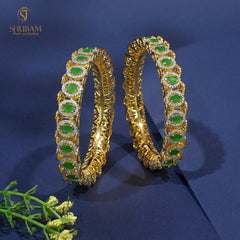 BRACELET/BANGLE BG082 EMERALD 2'8