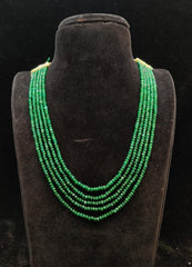BEADS MALA AND CHAINS BEADS MALA 028 RUBY EMERALD 16-18 Inch