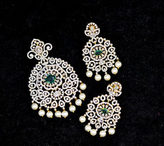 PENDANT SET CHAINS Pendant 161 DIAMOND EMERALD