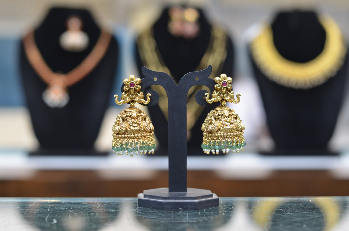 Earring Jhumka 169  G&W NAKSHI ANTQIUE MULTI COLOR