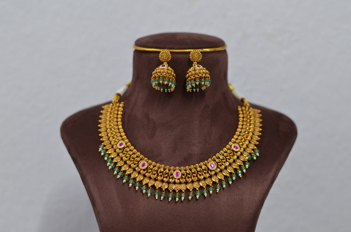 NECKLACE Necklace 819 NAKSHI JADAU MIX EMERALD