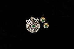 PENDANT SET / LOCKETS pendant set 195 DIAMOND EMERALD