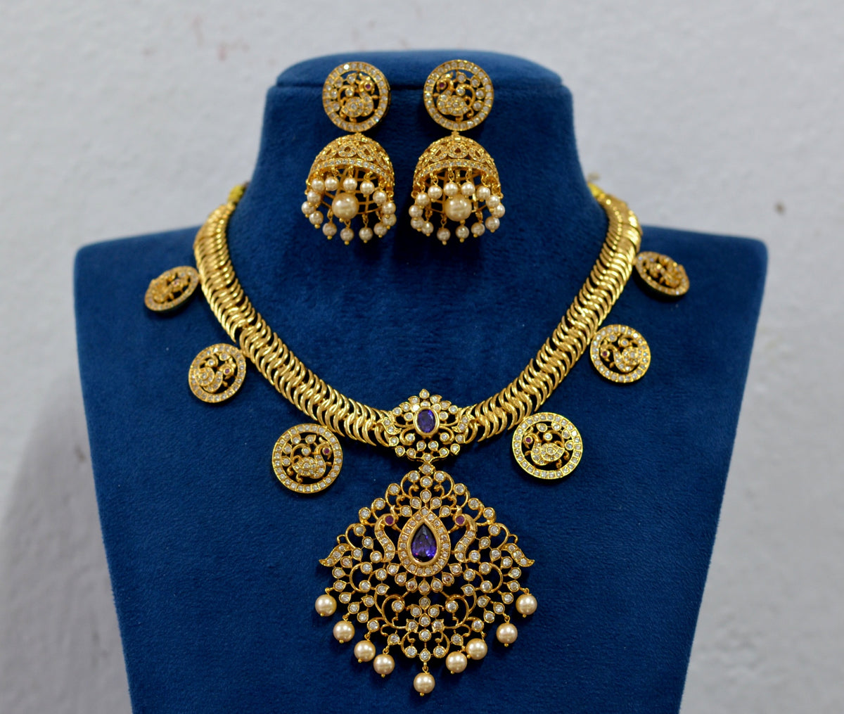 NECKLACE Necklace 932 GOLDEN STONE purple