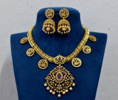 NECKLACE Necklace 932 GOLDEN STONE purple