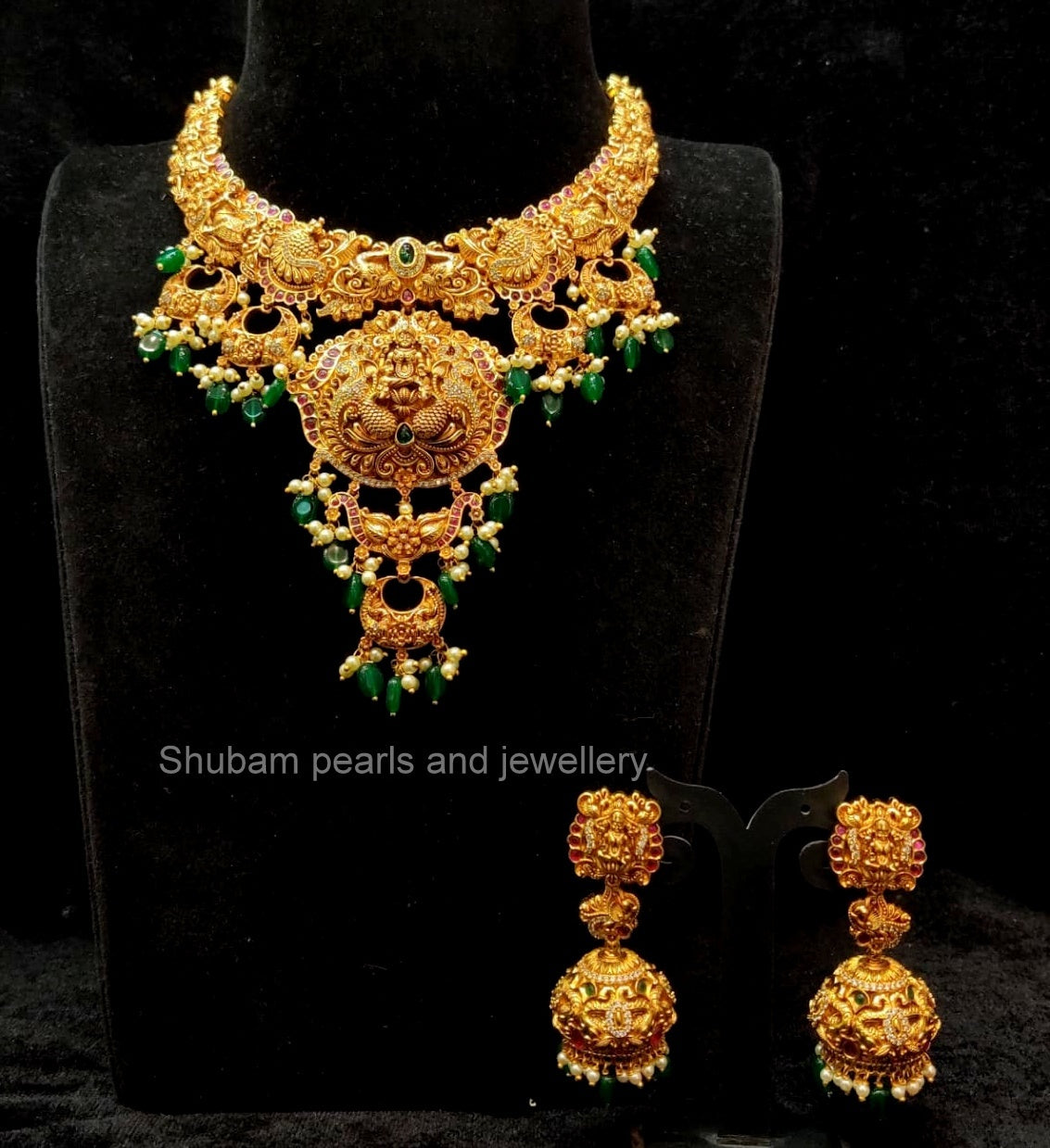 NECKLACE Necklace 385 NAKSHI ANTQIUE EMERALD