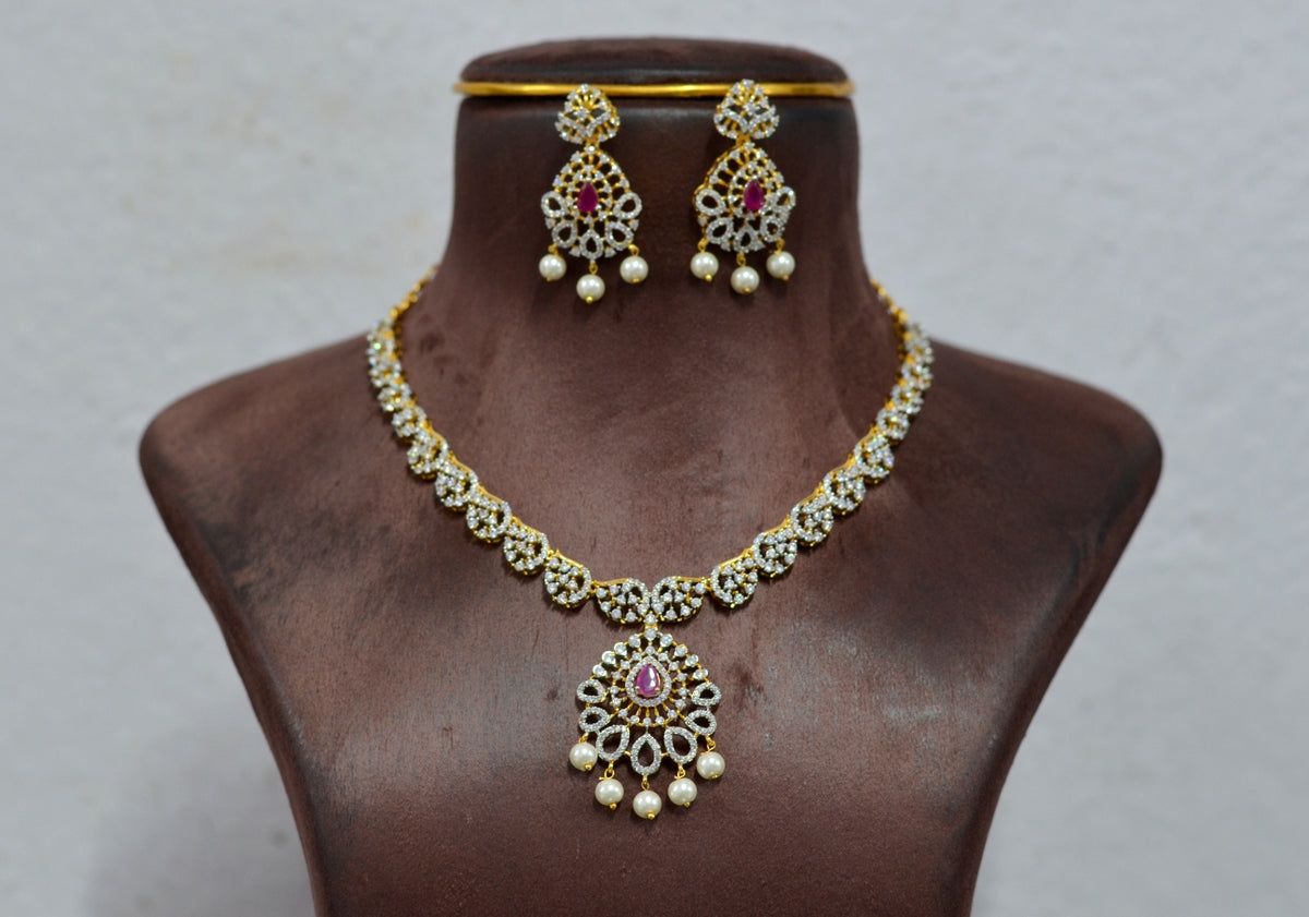 NECKLACE NECKLACE 407 DIAMOND  RUBY