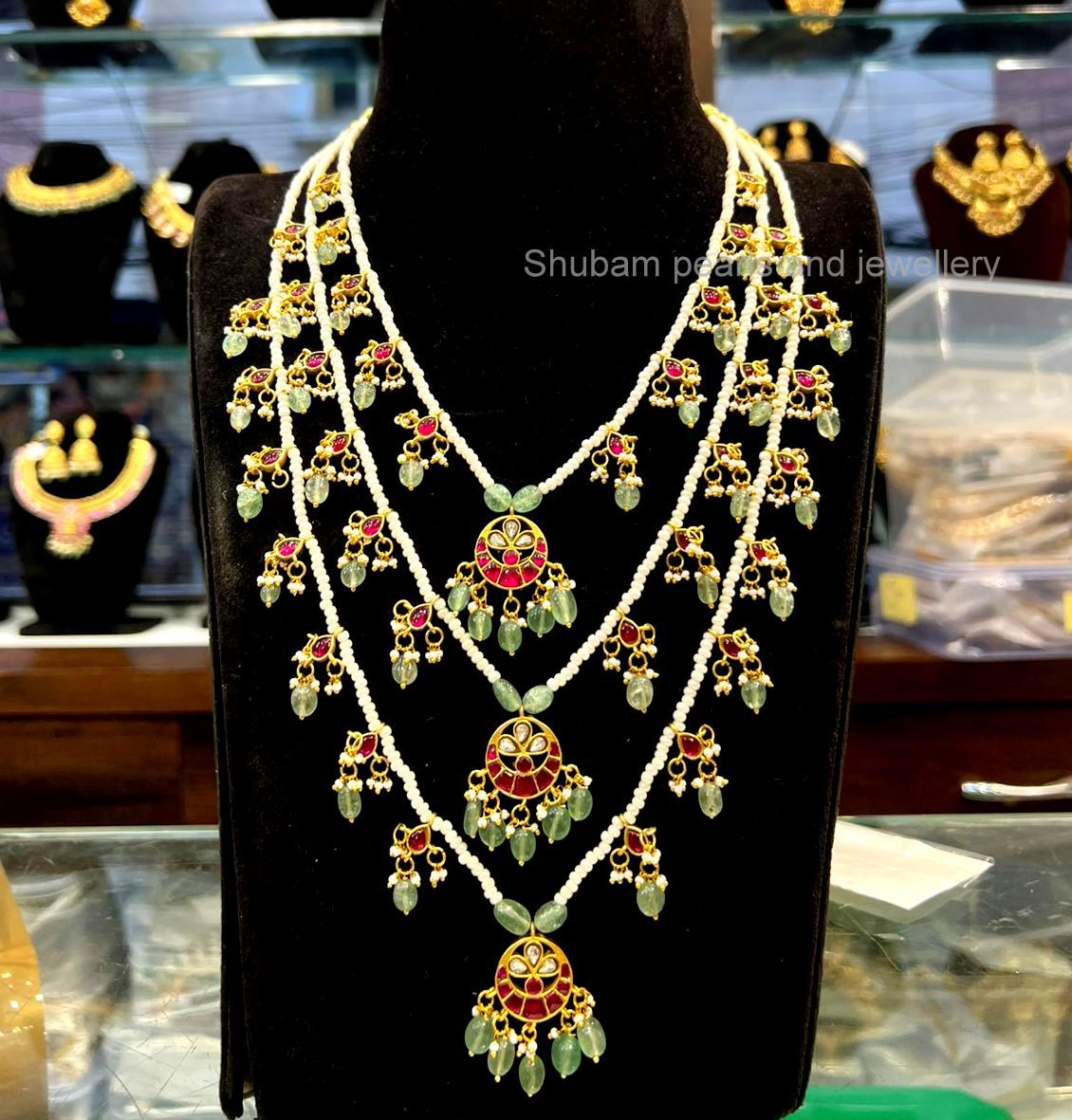 NECKLACE SATHLADA 477 JADAU MULTI COLOR