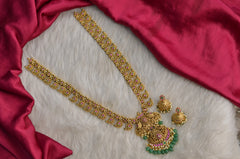 NECKLACE NECKLACE 948 NAKSHI JADAU MIX EMERALD  LONG