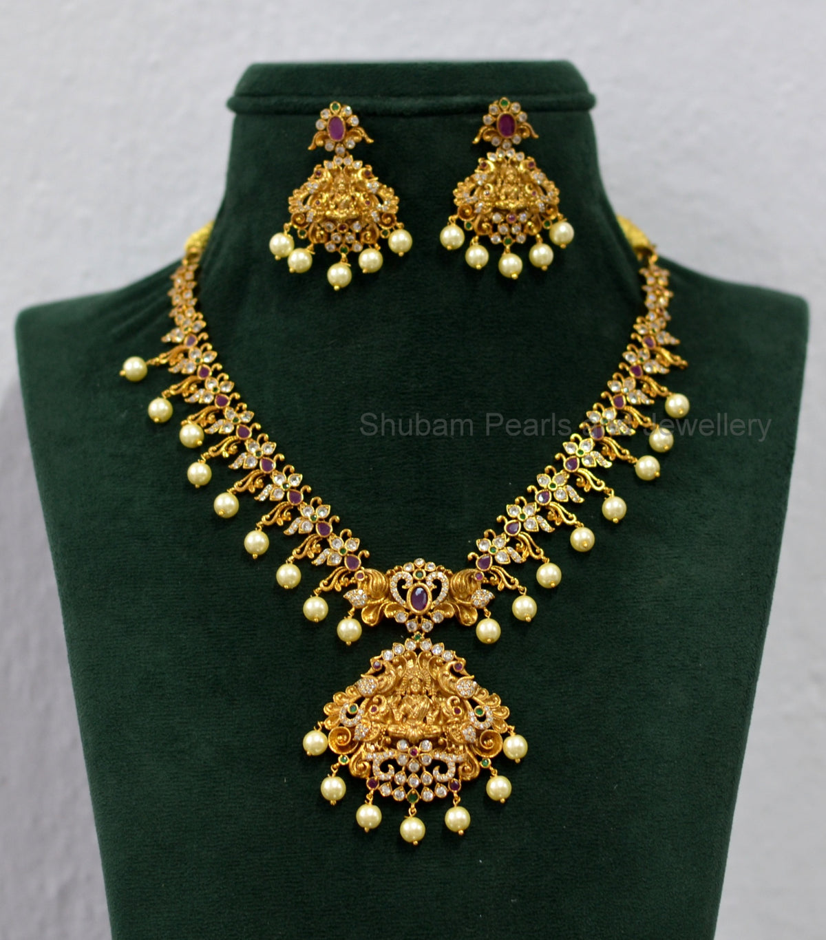 NECKLACE NK027 MATTE NAKSHI - MA Short MULTI COLOR