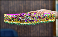 VADDANAM vaddanam 026 KEMPU JADAU LOOK EMERALD