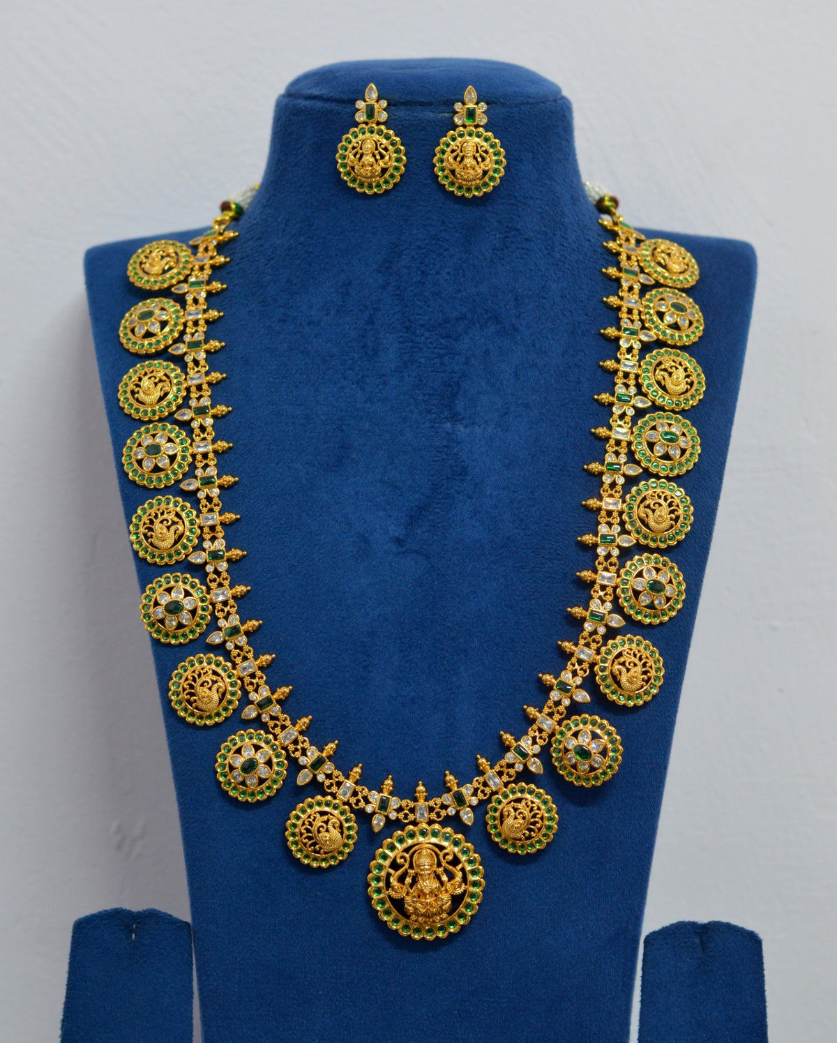 NECKLACE long necklace 895 - NE895 NAKSHI AD STONE EMERALD