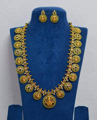 NECKLACE long necklace 895 - NE895 NAKSHI AD STONE EMERALD