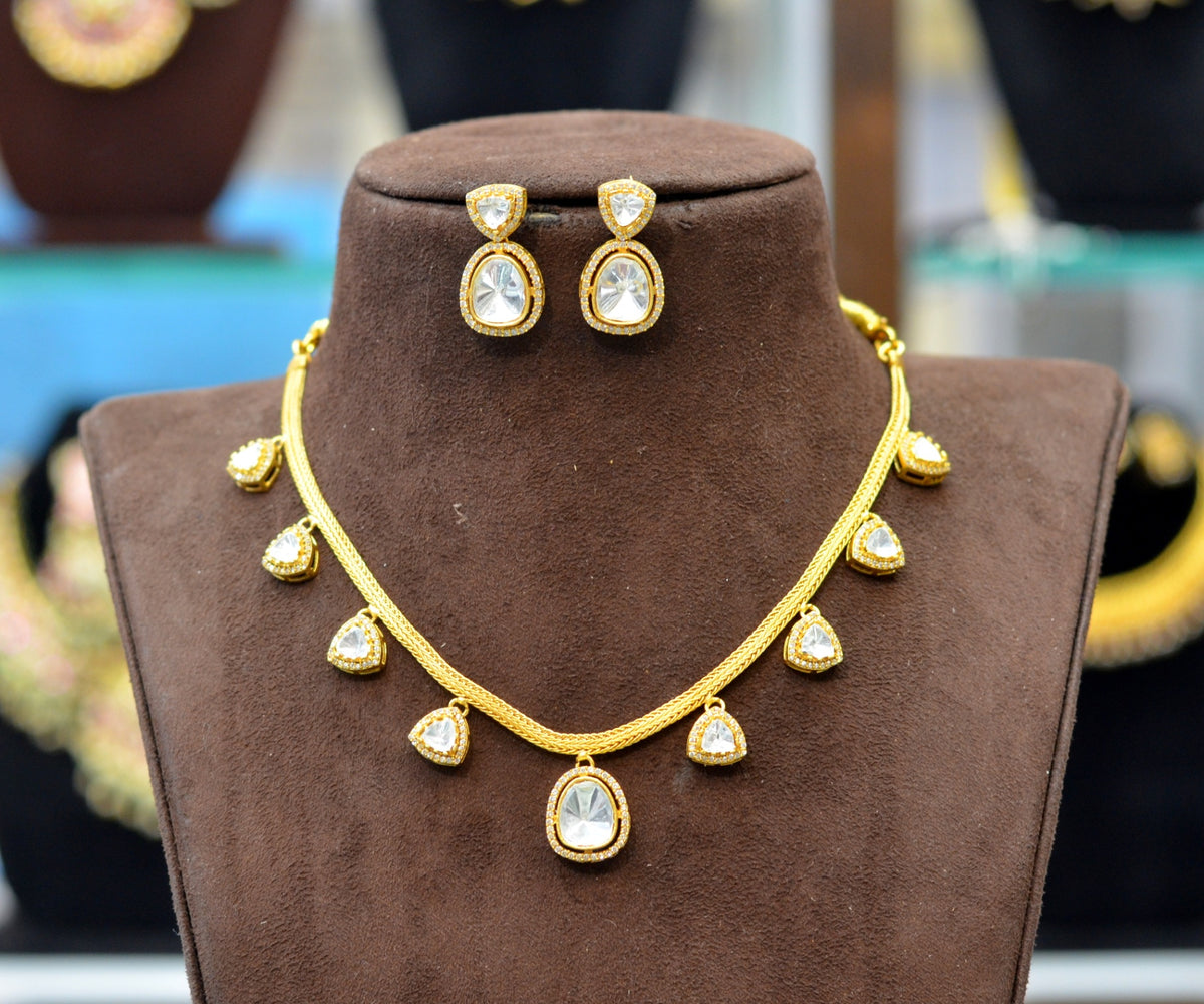 NECKLACE necklace 197 MOZONITE WHITE