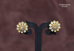 STUDS EARTOPS EARTOPS 015 WHITE SCREW STYLE BACK