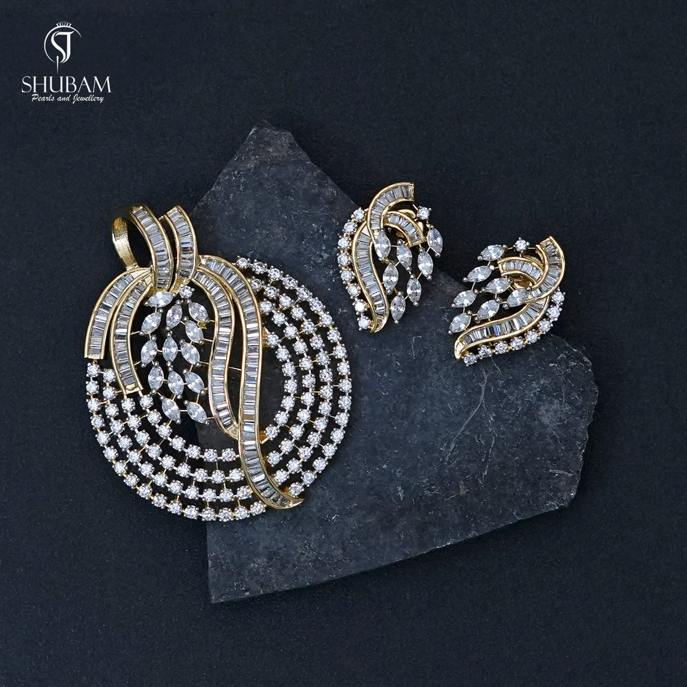 PENDANT SET CHAINS pendant set 004 DIAMOND WHITE