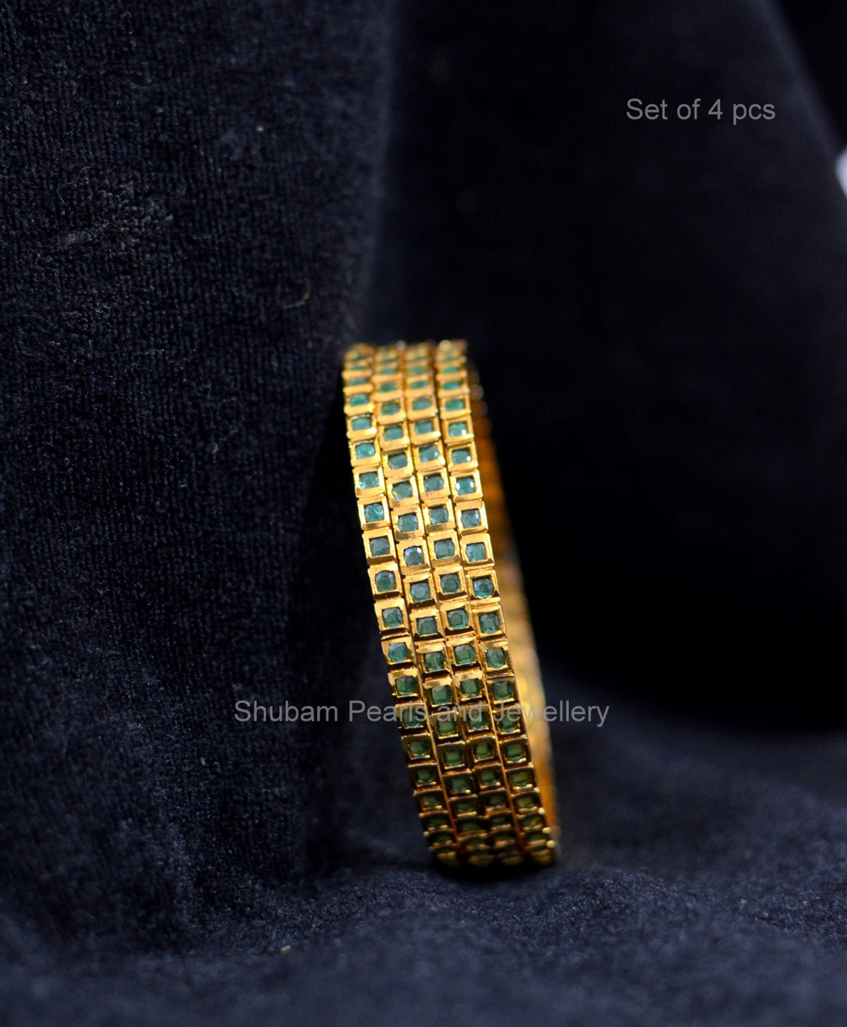 BRACELET/BANGLE Bangle 038 ANTIQUE LOOK- EMERALD 2'8